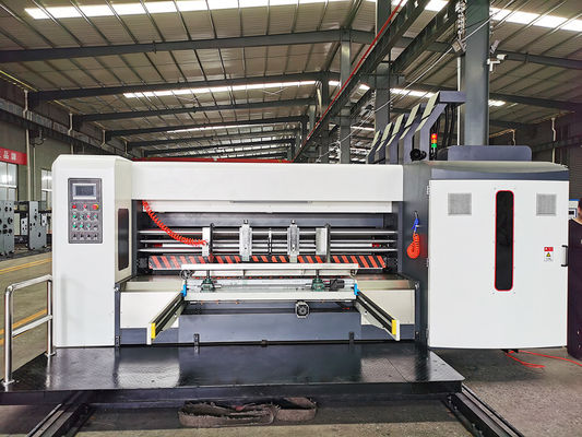 গুণ  Pizza Box Making Iron Corrugated Carton Flexo Printing Machine 380V কারখানা