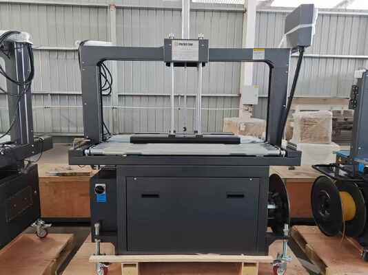 গুণমান  Semi-Automatic 1200mm Carton Box Strapping Machine with One Year Warranty for Efficient Packing কারখানা