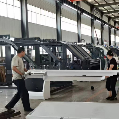 1300x1250mm সেমি অটো ফ্লুট ল্যামিনেটর মেশিন সিঙ্গেল সাইড ঢেউতোলা পেপার বোর্ড