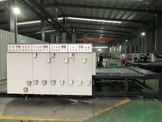 50HZ ডিজিটাল ফ্লেক্সোগ্রাফিক ঢেউতোলা শক্ত কাগজ ফ্লেক্সো প্রিন্টিং মেশিন চেইন ফিডার