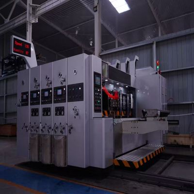 অটোমেটিক ফ্লেক্সো প্রিন্টিং স্লটিং ডাই কাটিং মেশিন 2800 কার্টন বক্সের জন্য