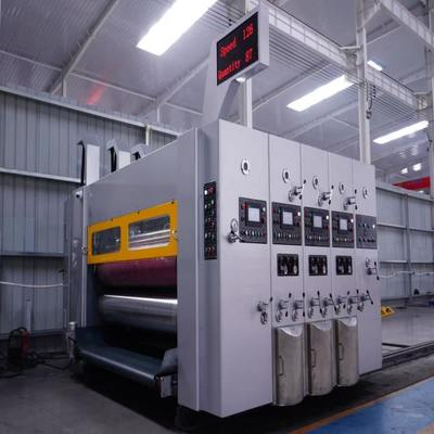 অটোমেটিক ফ্লেক্সো প্রিন্টিং স্লটিং ডাই কাটিং মেশিন 2800 কার্টন বক্সের জন্য