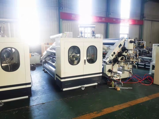 1100mm ঢেউতোলা কার্ডবোর্ড উত্পাদন লাইন সেমি অটো 2 প্লাই